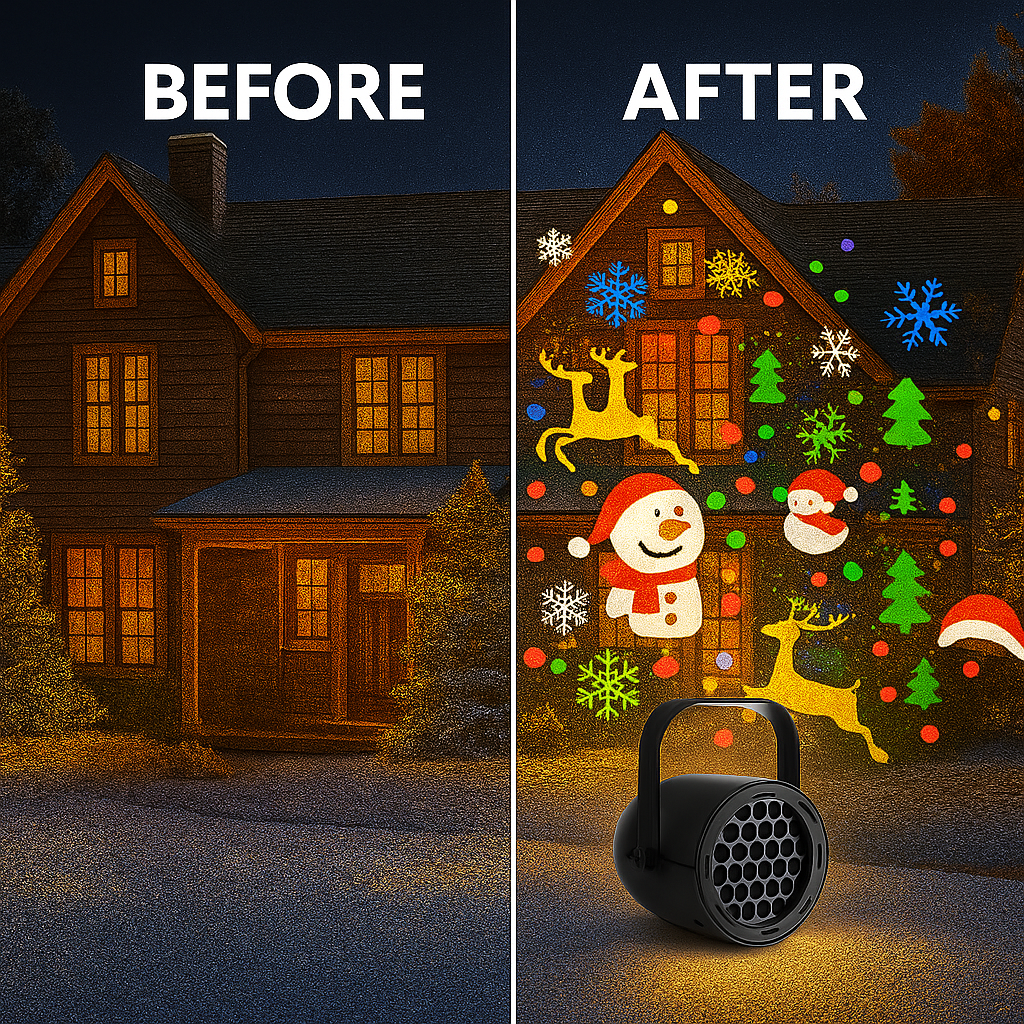 Christmas Magic Pattern Projector – Light Up Your Holidays Instantly