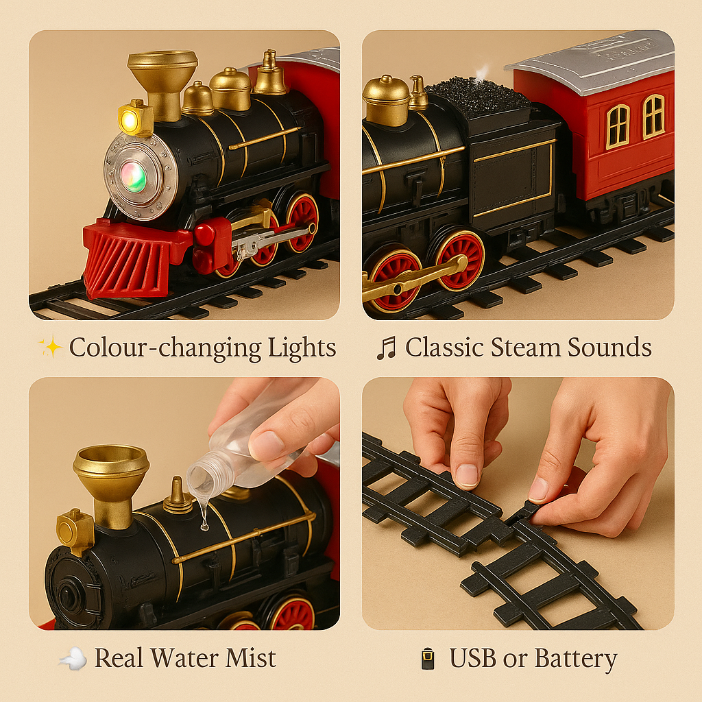 Christmas Steam Train – Smoke, Lights & Sound | Standard & Deluxe