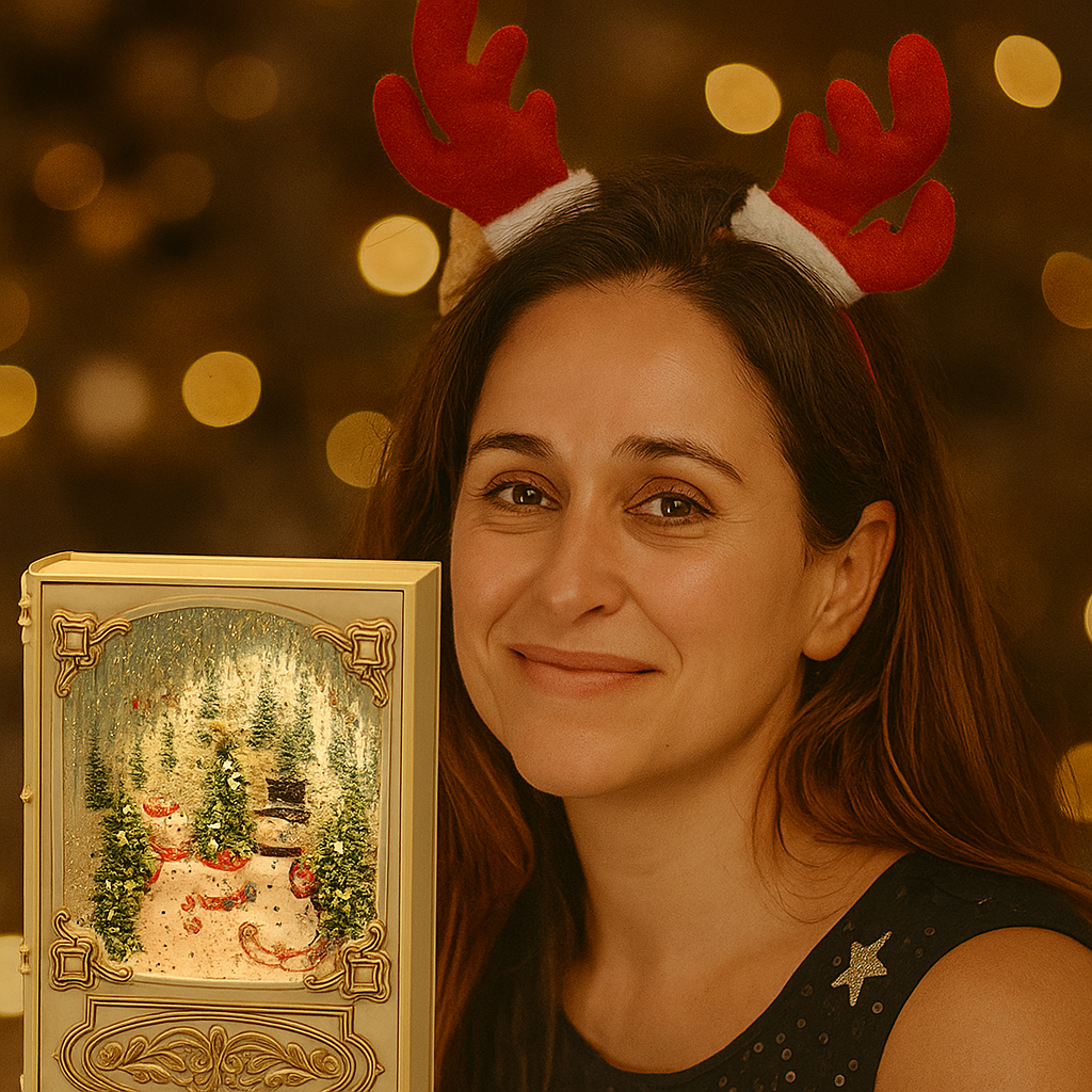 Enchanted Storybook Lantern – Automatic Snowfall, Warm Glow & Music