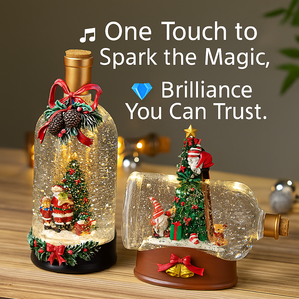 Snowfall Music Bottle – A Magical Christmas in a Bottle