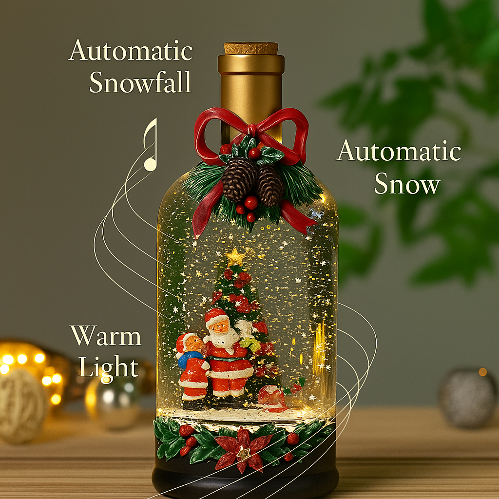 Snowfall Music Bottle – A Magical Christmas in a Bottle