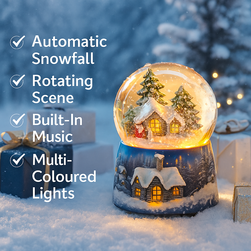 Snowy Enchanted House - Premium Edition Automatic Snow, LED Lights & Music