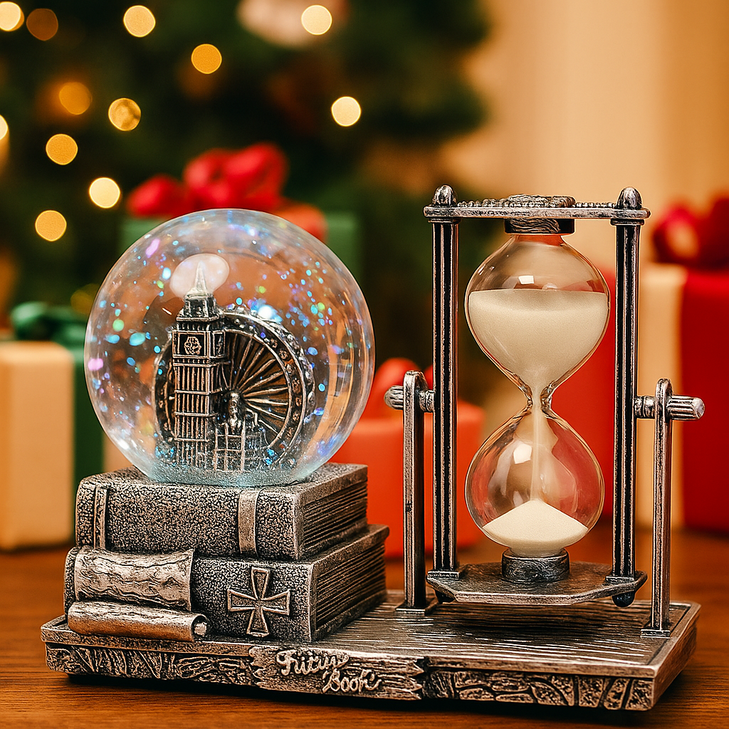 Vintage Snow Globe & Hourglass – Prestige Edition