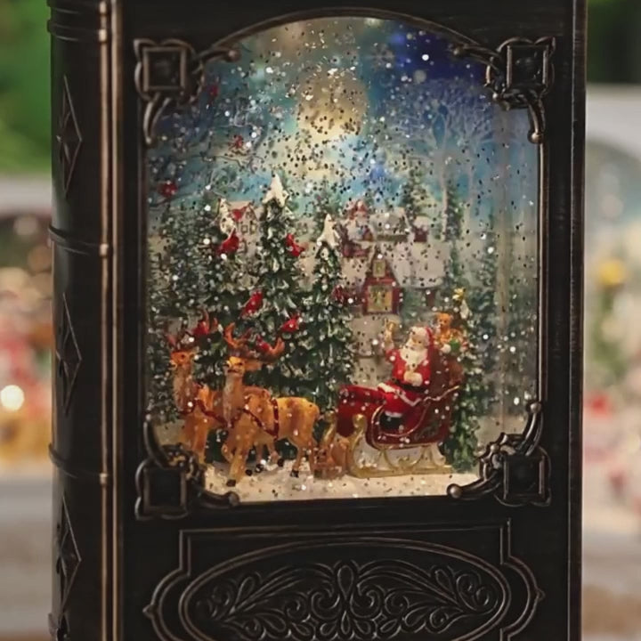 Enchanted Storybook Lantern – Automatic Snowfall, Warm Glow & Music
